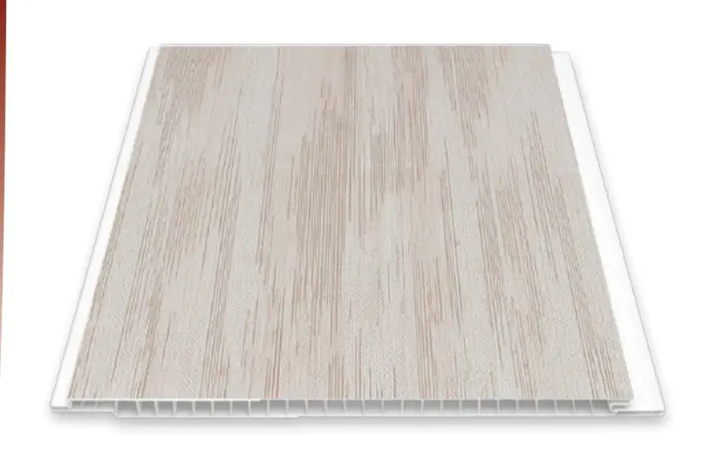 D57C Ahşap Çizgi Desenli Gri Lambri 20cm